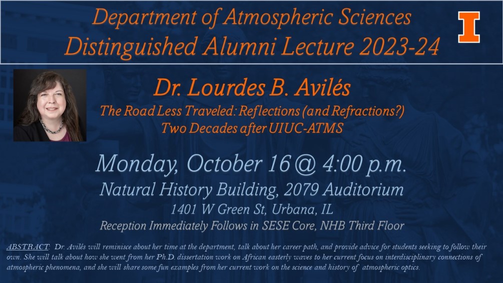 Distinguished Alumni Lecturer, October 16: Professor Lourdes B. Aviles ...